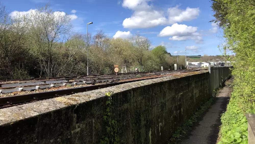 Image of a raised traintrack