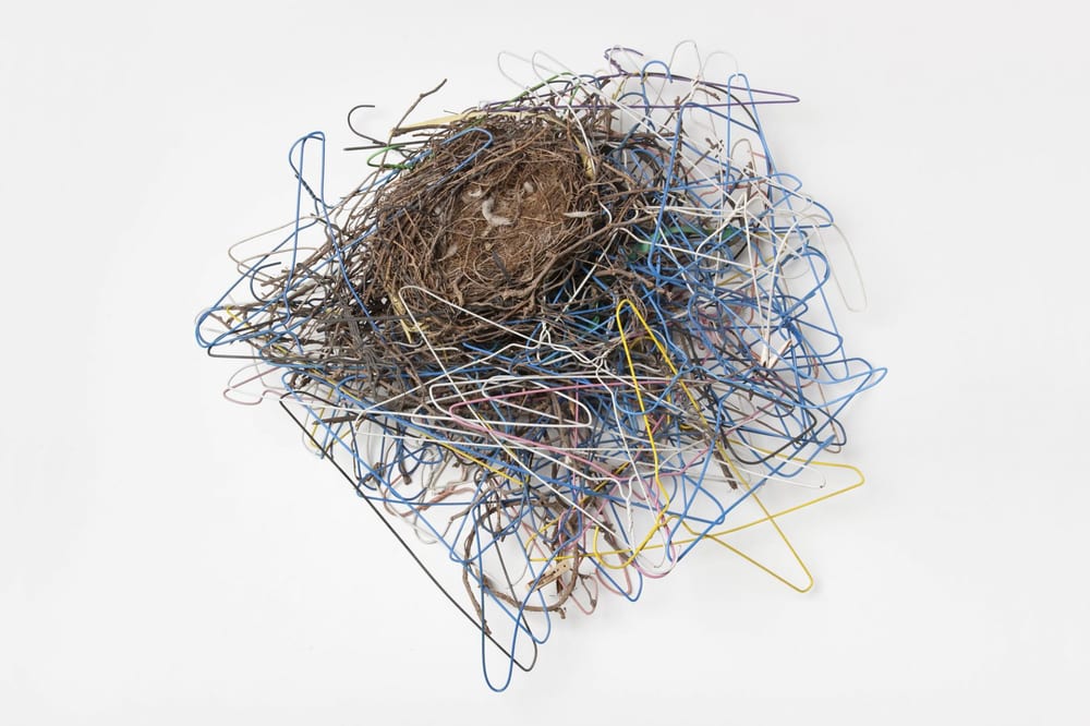 Artist: crow, Material cloth hangers, Date: unknown